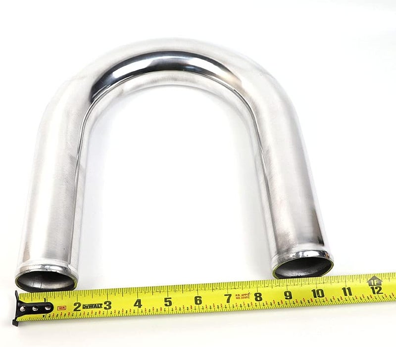 TenKeAuto Universal 2 inch Outside Diameter Aluminum Pipe Polished Tube (2" 180 Degree) - Image 3